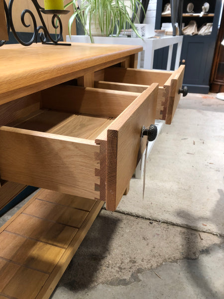 Solid Oak Console Table