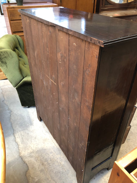 Dark Pine Tallboy 2 over 4 Chest of Drawers