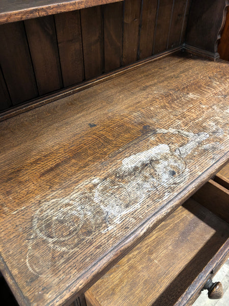 Old Charm Oak Welsh Dresser