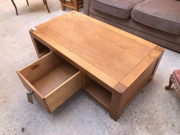 Oak Coffee Table with Drawers and Storage - GHC