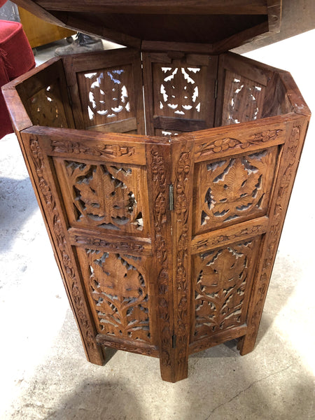 Antique Carved Hardwood Eastern Side Table