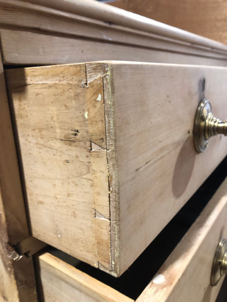 Pitch Pine Two over Two Chest of Drawers