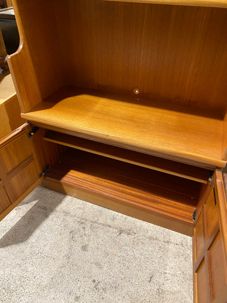 Teak Nathan Bookcase with Cupboard