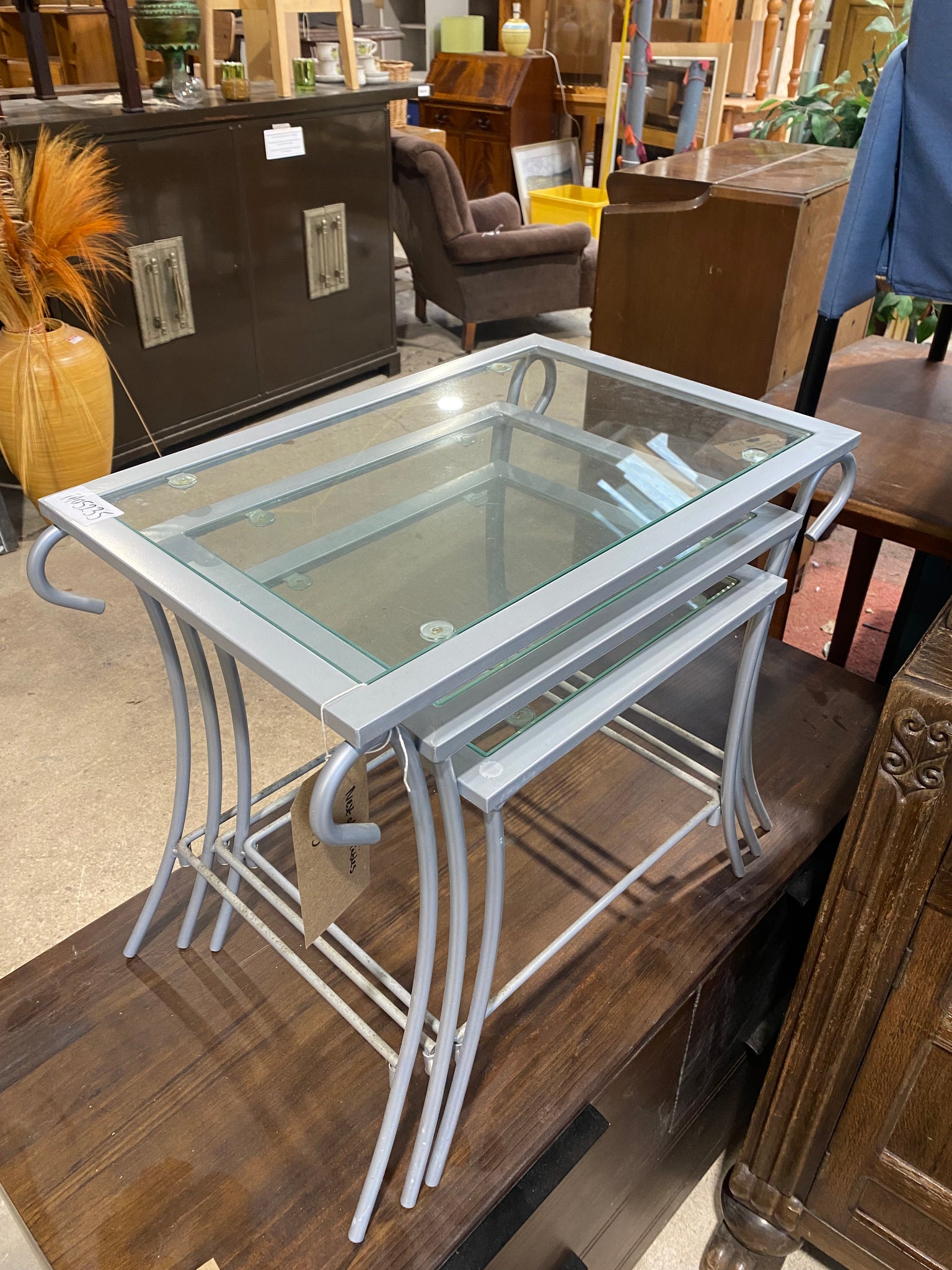 Glass Nest of Three Tables