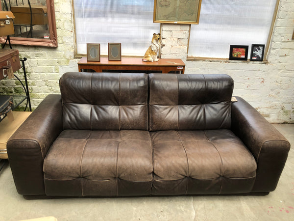 Italian Leather 3 Seater Sofa