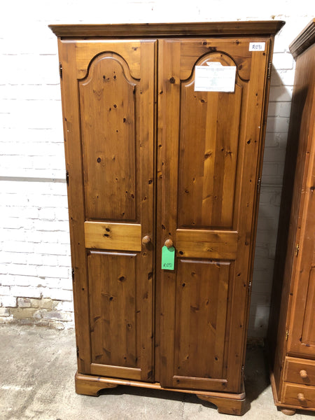 REF - Pine Wardrobe with Panelled Doors