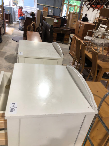 Pair of white Bedside Drawers - REF