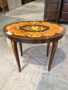 Italian Marquetry Music Box Side Table