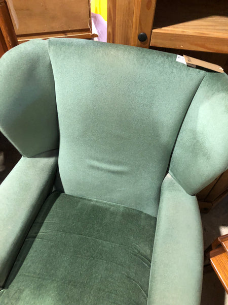 Velvet Wingback Armchair