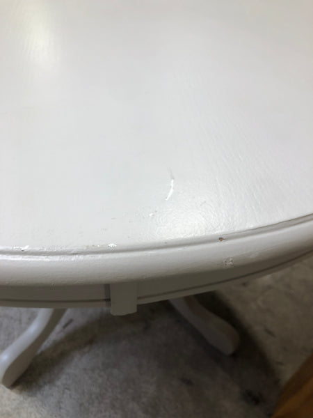 Grey Painted Round Pedestal Dining Table