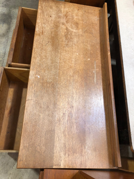 Vintage Low Oak Chest of Drawers