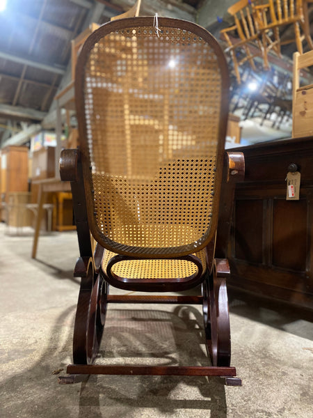 Early 20th Century Bentwood and Cane Rocking Chair