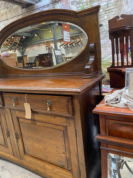 Edwardian Mirror-back oak sideboard