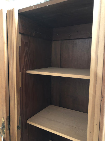 Carved Detail Storage Cupboard with Display Glass