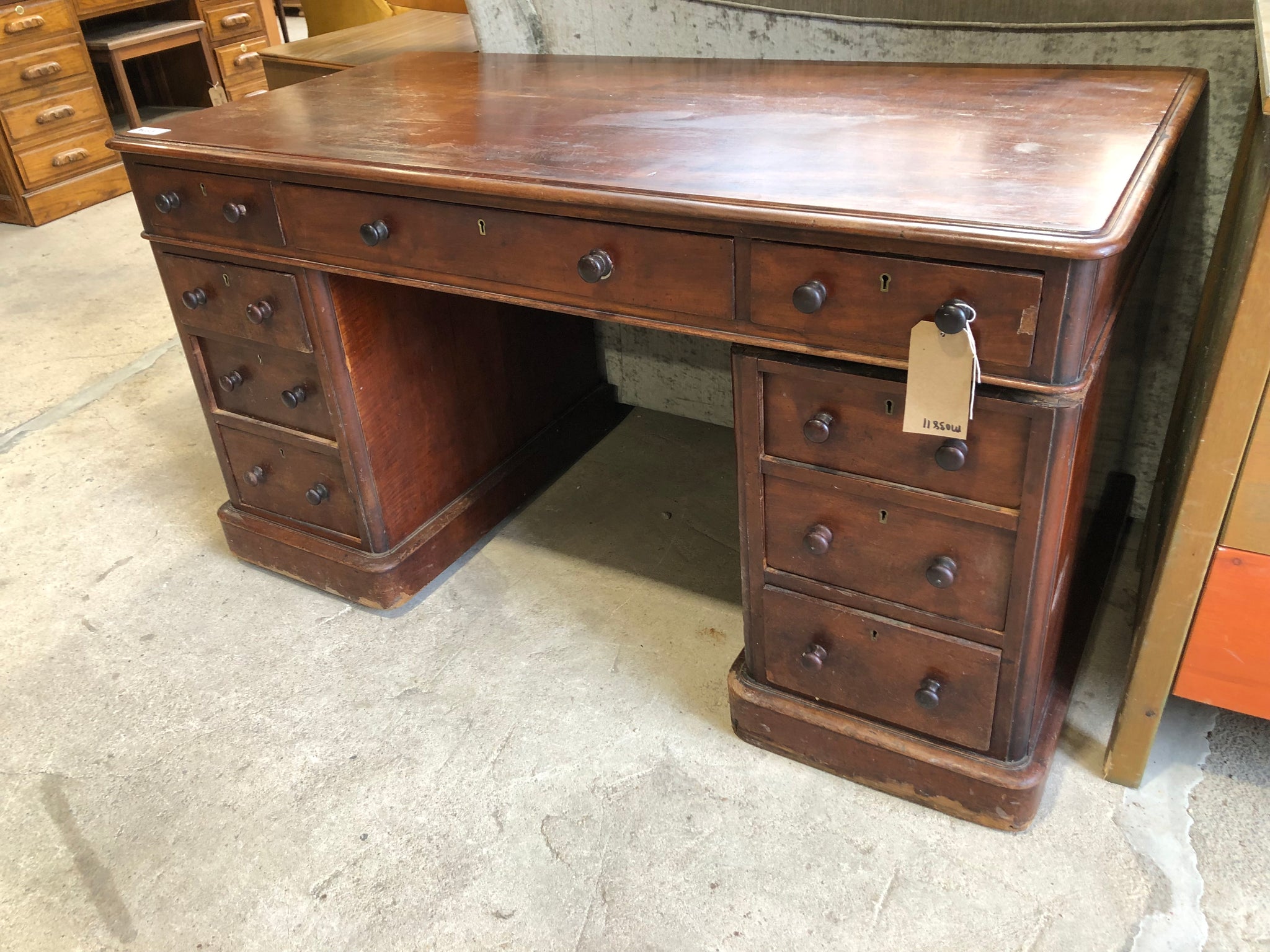 Antique Pedestal Desk