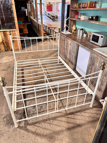 White Metal Double Bed