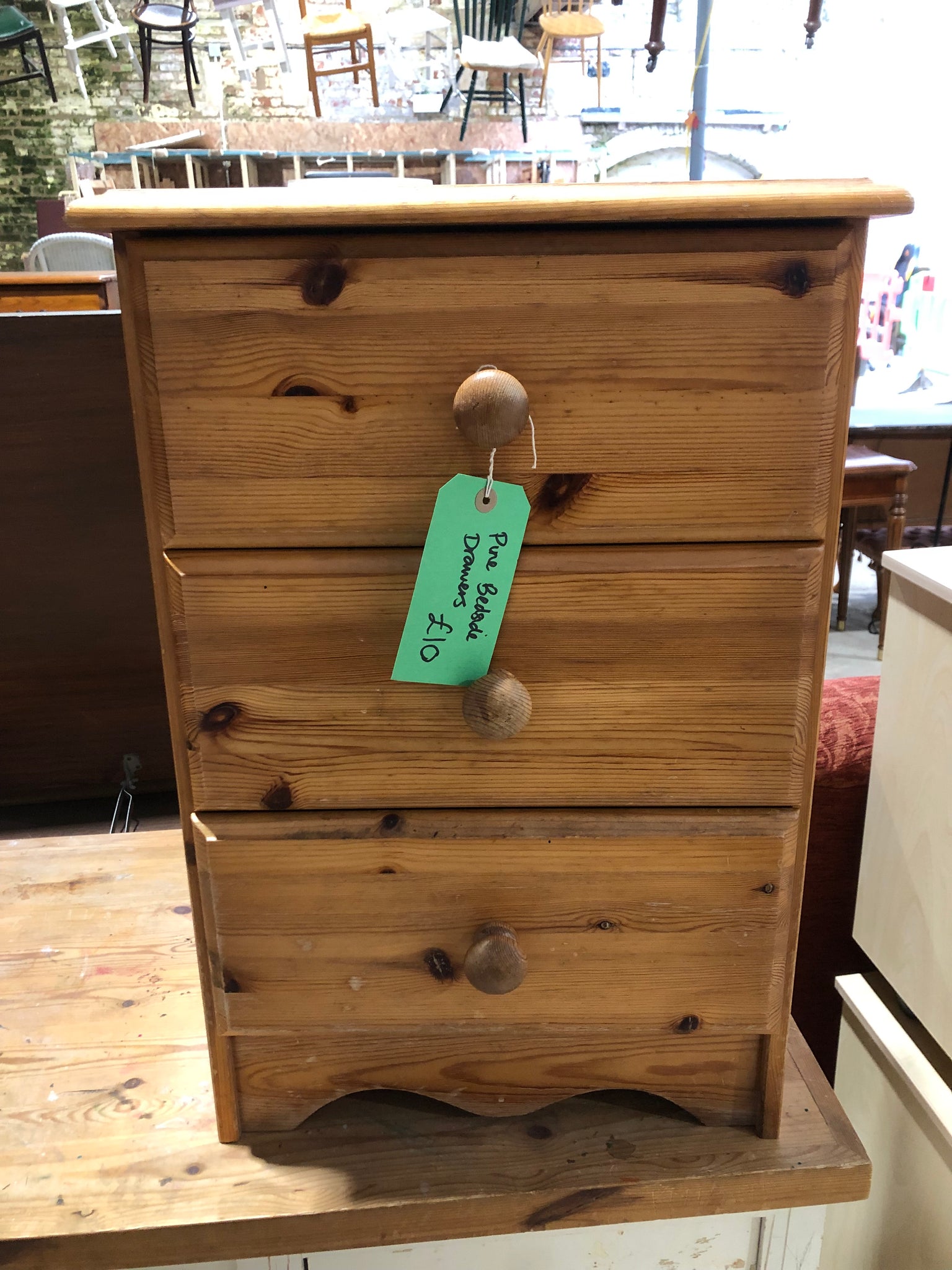 Pine Bedside Drawers