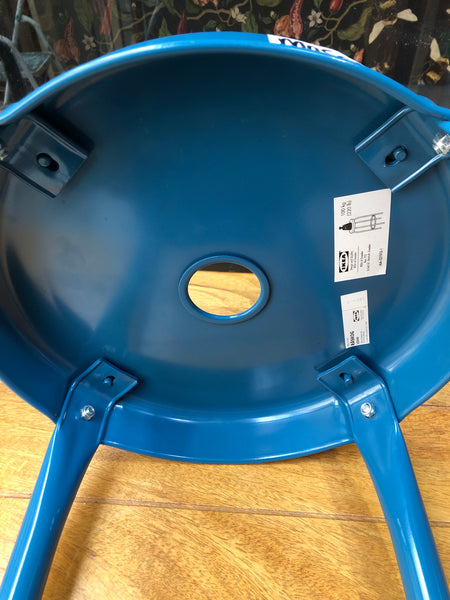 Blue Metal Bar Stool