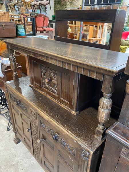Antique Carved Oak Court Cupboard