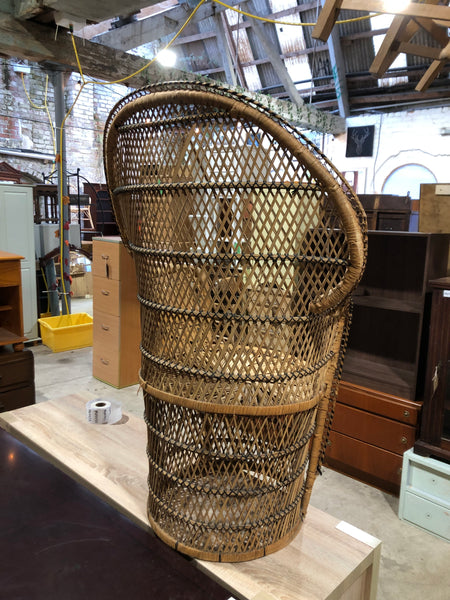 Vintage Wicker Peacock Chair