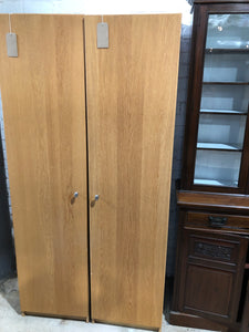 Slim Wood Effect Wardrobe with Drawers