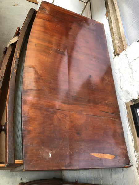 Flamed Mahogany Chest of Three Drawers