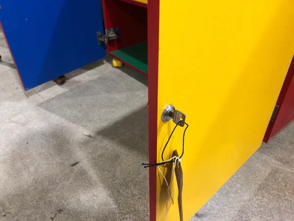 Colourful Lockable Storage Cupboard