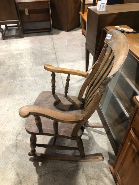 Solid Oak Rocking Chair