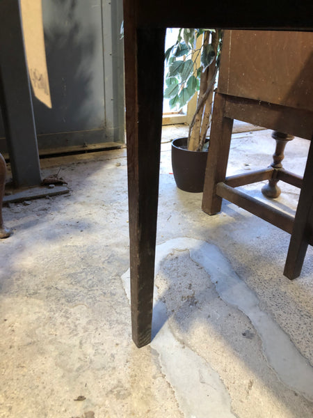 Antique Oak Inlaid Console Table