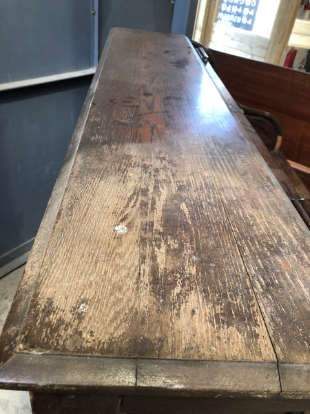 Vintage Roll-Top Pedestal Desk