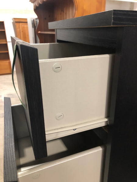 Black Bedside Drawers - REF