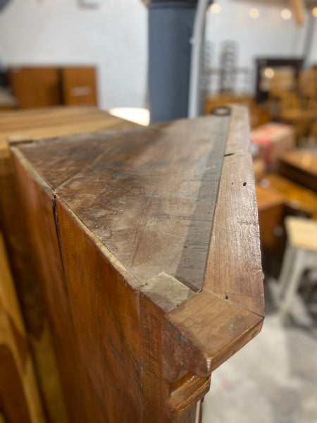 Solid Hardwood Tall Corner Display Hutch