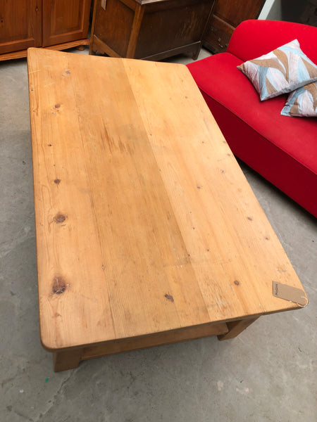 Large Solid Pine Coffee Table