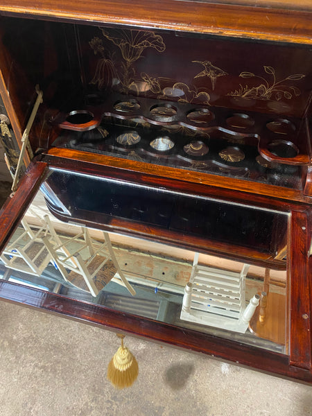 Chinese Style Lacquered Drinks Cabinet