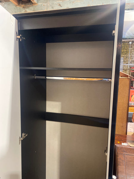Black Gloss Double Wardrobe