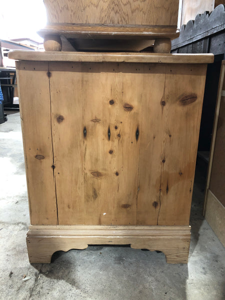 Rustic Pine Low Chest of 2 Drawers