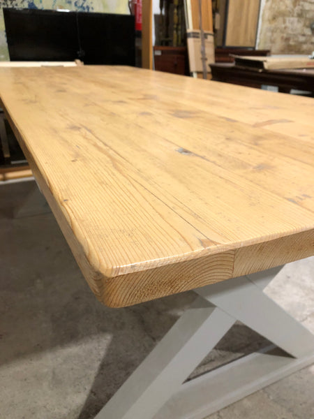 Large Solid Pine X Frame Dining Table