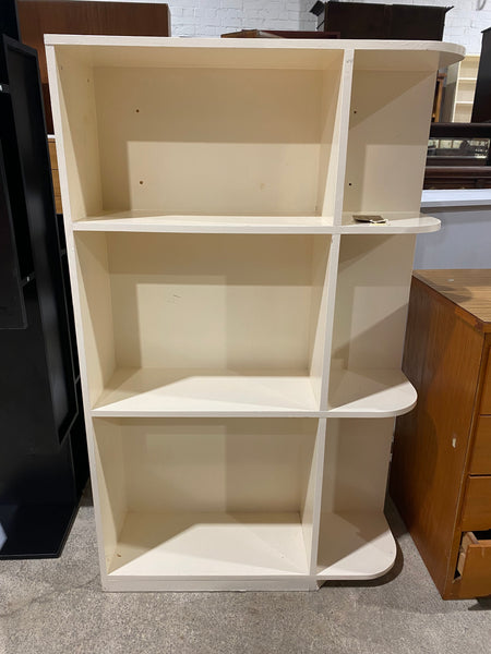 White Curved Edge Bookcase
