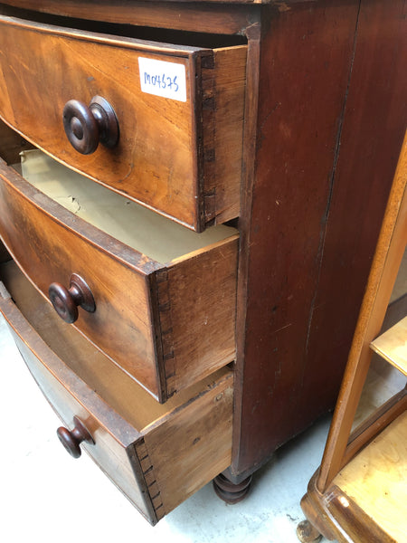 Flamed Mahogany Chest of Three Drawers