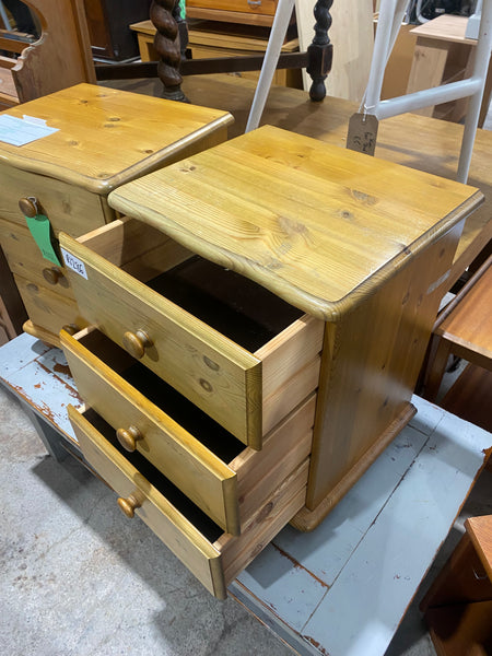 REF - Pair of Pine Bedside Tables