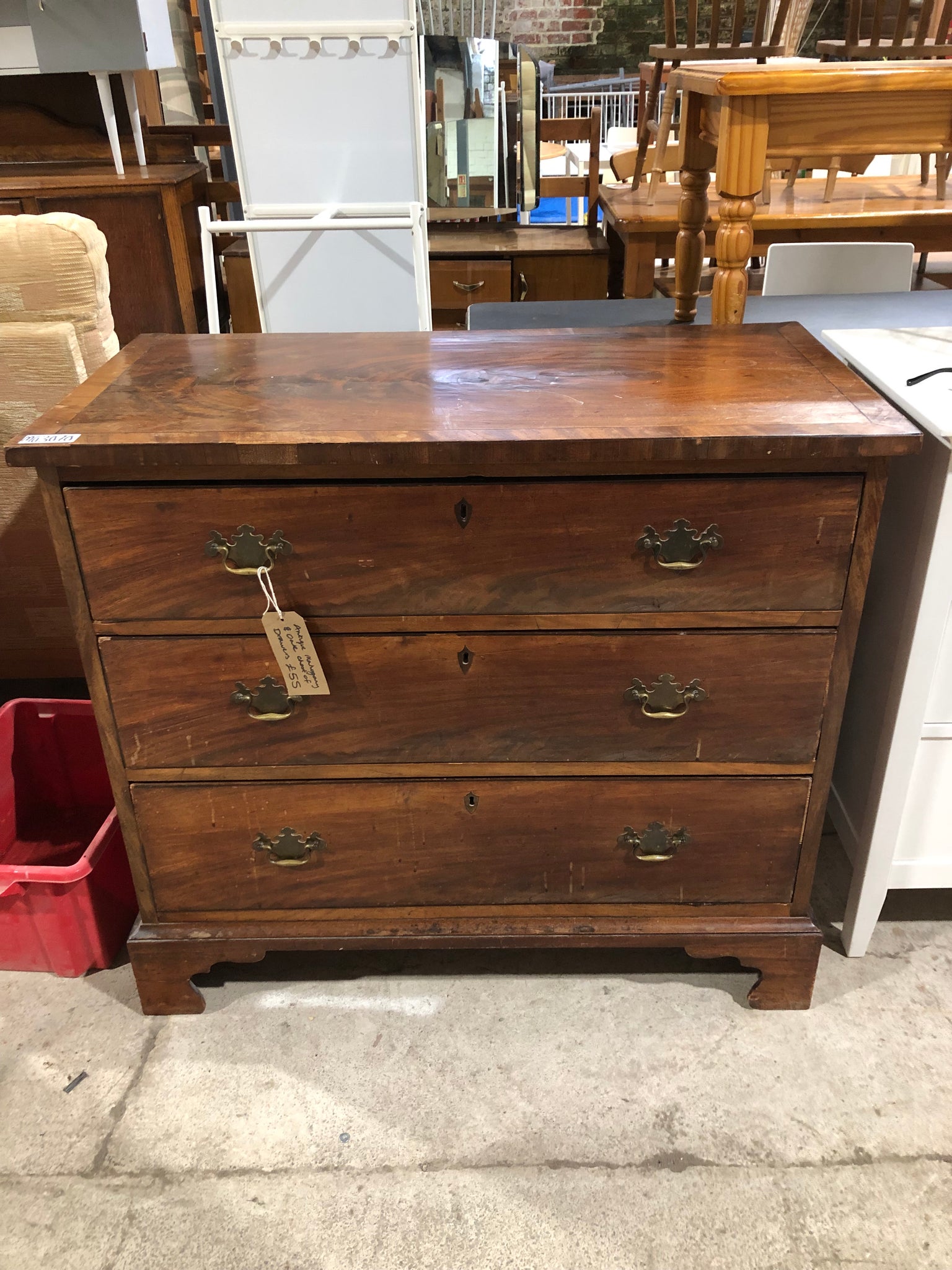 Antique Mahogany/Oak chest of Drawers