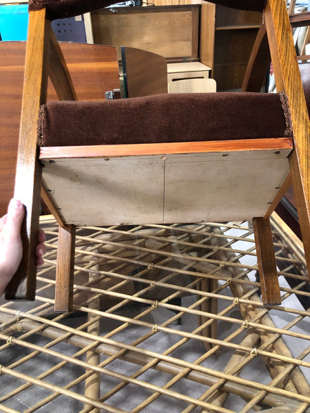 Brown Velvet Nursing Chair