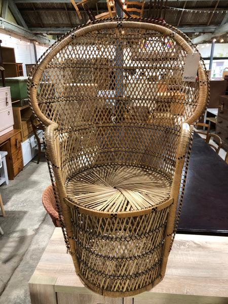Vintage Wicker Peacock Chair