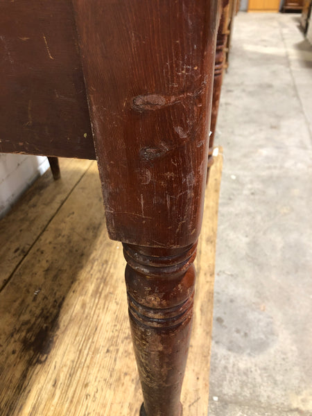 Antique Stained Farmhouse Kitchen Table