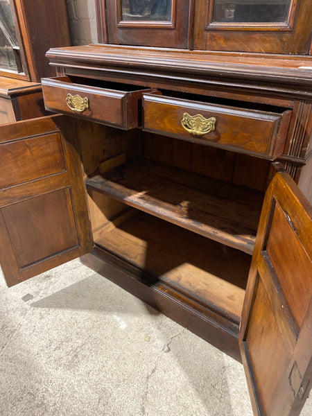 Antique Mahogany Bookcase Cabinet