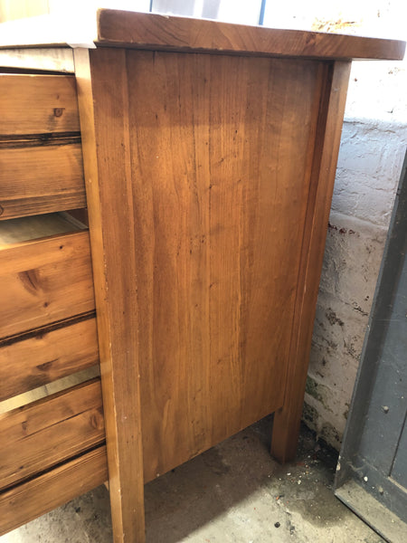 Wooden Chest of Drawers with Decorative Dovetail Joint Detail