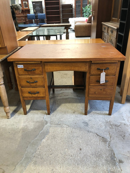 Six Drawer Wooden Pedestal Desk