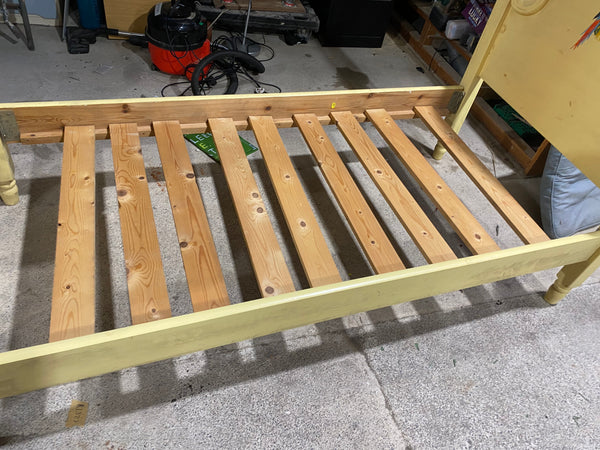 Painted Yellow Single Bedframe