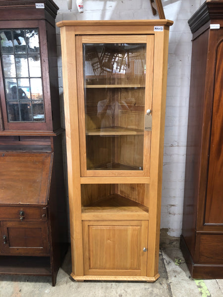 GHC - Tall Solid Oak Corner Cabinet