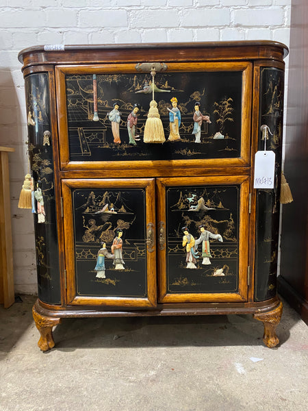 Chinese Style Lacquered Drinks Cabinet